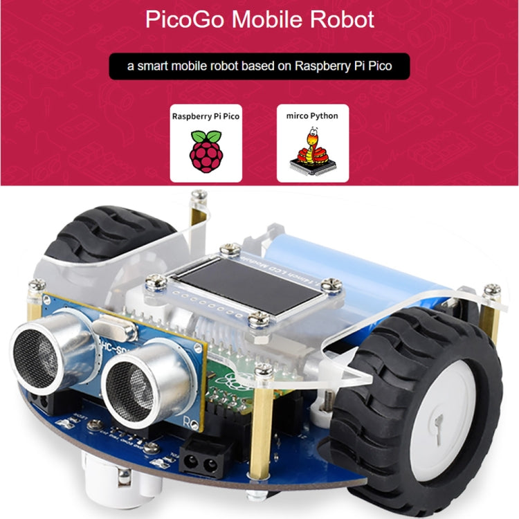 Waveshare PicoGo Mobile Robot, Based on Raspberry Pi Pico, Self Driving, Remote Control(EU Plug) - free shipping - PMC TechLife - Order now!