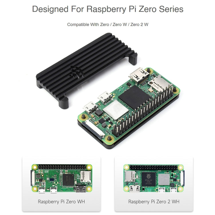 Waveshare Aluminum Alloy Protection Case for Raspberry Pi Zero Series, Fits Zero / Zero 2 W - Other Accessories by WAVESHARE | Online Shopping South Africa | PMC TechLife | Buy Now Pay Later Mobicred