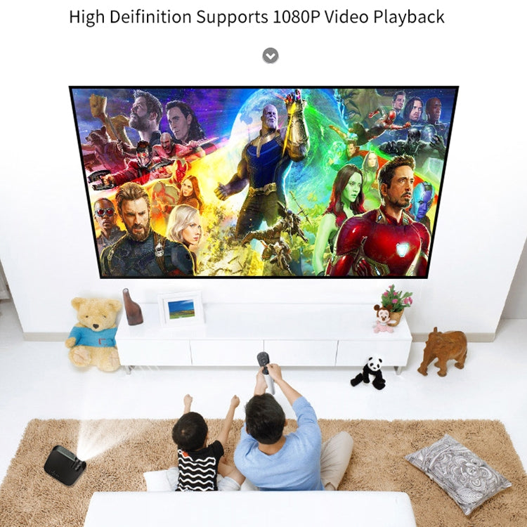 VS626 Android 3500ANSI Lumens 1080*720 Resolution LED+LCD Technology Smart Projector, Support AV / HDMI / SD Card / USB / VGA (Black) - free shipping - PMC TechLife - Order now!
