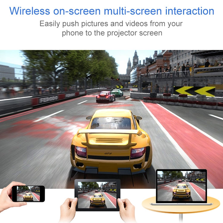 VS626 Android 3500ANSI Lumens 1080*720 Resolution LED+LCD Technology Smart Projector, Support AV / HDMI / SD Card / USB / VGA (Black) - free shipping - PMC TechLife - Order now!