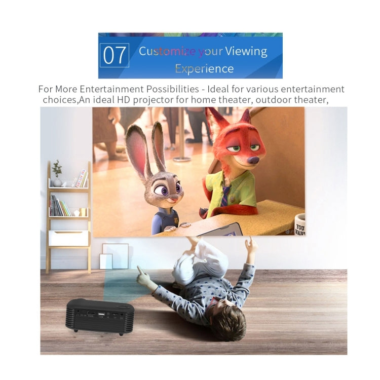 A2000 Portable Projector 800 Lumen LCD Home Theater Video Projector, Support 1080P, AU Plug (Yellow) - LED Projector by PMC TechLife | Online Shopping South Africa | PMC TechLife | Buy Now Pay Later Mobicred