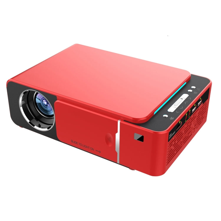 T6 2000ANSI Lumens Mini Theater Projector, Android 7.1 RK3128 Quad Core, 1GB+8GB, EU Plug(Red) - LED Projector by PMC Jewellery | Online Shopping South Africa | PMC Jewellery | Buy Now Pay Later Mobicred