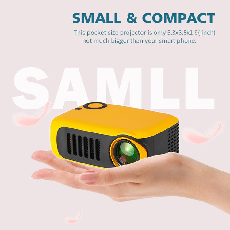 A2000 1080P Mini Portable Smart Projector Children Projector, UK Plug(White Grey) - free shipping - PMC Jewellery - Order now!