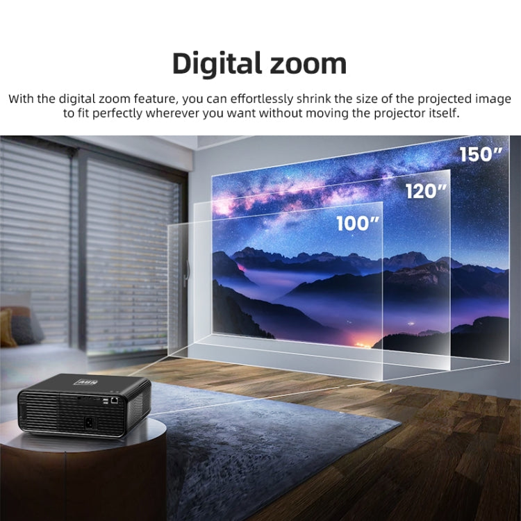 AUN U001 4K 18000 Lumens Portable Home Theater LED HD Digital Projector (UK Plug) - LED Projector by AUN | Online Shopping South Africa | PMC Jewellery | Buy Now Pay Later Mobicred