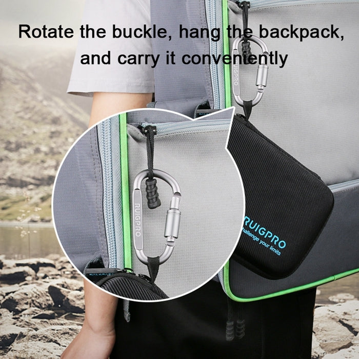 RUIGPRO Shockproof Waterproof Portable Case Box for DJI Osmo Action, Size: 28cm x 19.7cm x 6.8cm(Black) - Case & Bags by RUIGPRO | Online Shopping South Africa | PMC TechLife | Buy Now Pay Later Mobicred