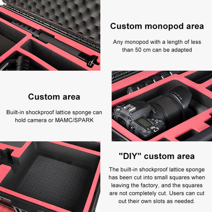 PGYTECH P-RH-001 Shockproof Waterproof Explosion-proof Hard Box Carrying Case for DJI Ronin-S, Size: 63.4x50.3cm(Black) -  by PGYTECH | Online Shopping South Africa | PMC Jewellery | Buy Now Pay Later Mobicred