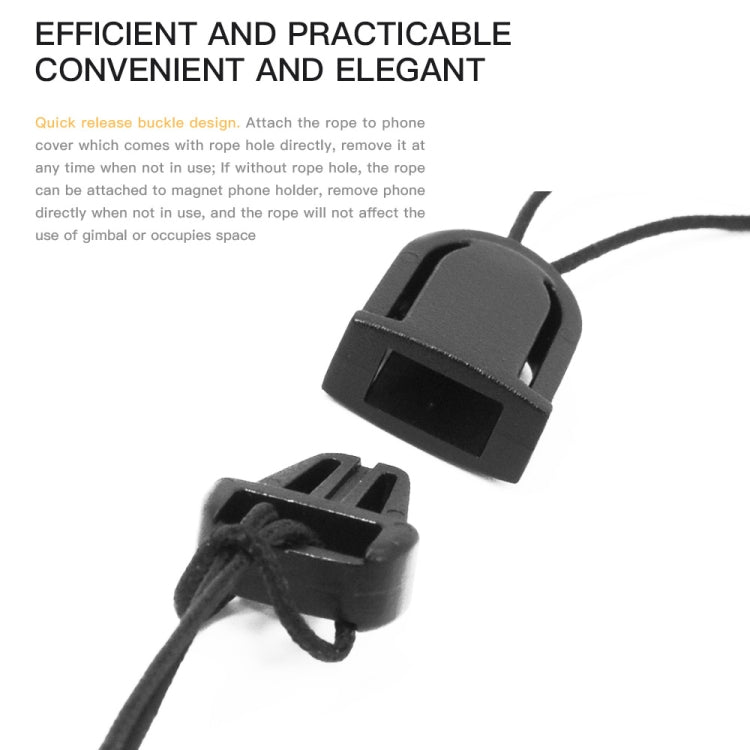 STARTRC Phone Holder Clip Anti-lost Rope Strap Anti-drop for DJI OM4 / Osmo Mobile 3 (Black) -  by STARTRC | Online Shopping South Africa | PMC TechLife | Buy Now Pay Later Mobicred