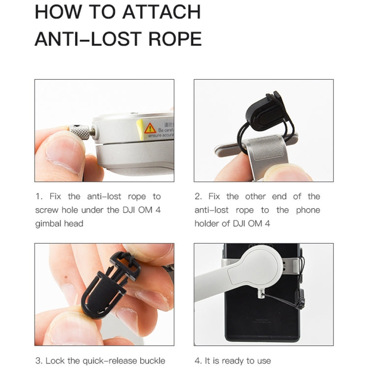 STARTRC Phone Holder Clip Anti-lost Rope Strap Anti-drop for DJI OM4 / Osmo Mobile 3 (Black) -  by STARTRC | Online Shopping South Africa | PMC TechLife | Buy Now Pay Later Mobicred