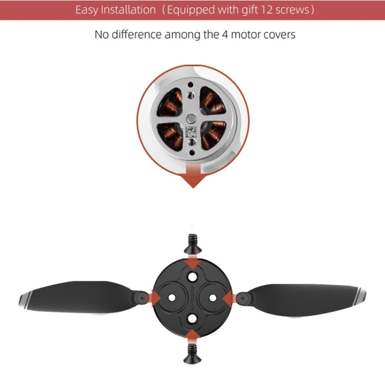 4 PCS Sunnylife Motor Metal Protection Cover for DJI Mini 2 (Black) - Other by Sunnylife | Online Shopping South Africa | PMC TechLife | Buy Now Pay Later Mobicred