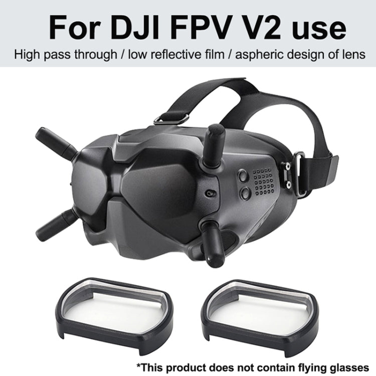 RCSTQ 2 PCS 400 Degree Myopia Glasses Lens Vision Correction Aspherical Lens for DJI FPV Goggles V2 - Lens Accessories by RCSTQ | Online Shopping South Africa | PMC TechLife | Buy Now Pay Later Mobicred