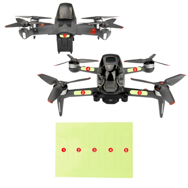 RCSTQ 2 PCS Luminous Sticker Night Flight Sticker for DJI FPV Drone - Protective Film & Stickers by RCSTQ | Online Shopping South Africa | PMC TechLife | Buy Now Pay Later Mobicred