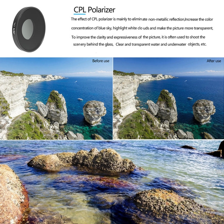 JSR 4 in 1 UV CPL ND8 ND16 ND32 ND64 Lens Filter For DJI Osmo Action 3 - Lens Filter by JSR | Online Shopping South Africa | PMC TechLife | Buy Now Pay Later Mobicred