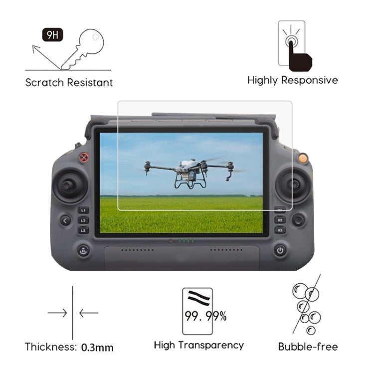 For DJI T40 Remote Control Explosion-proof Tempered Glass Drone RC Screen Film - Others by PMC TechLife | Online Shopping South Africa | PMC TechLife | Buy Now Pay Later Mobicred