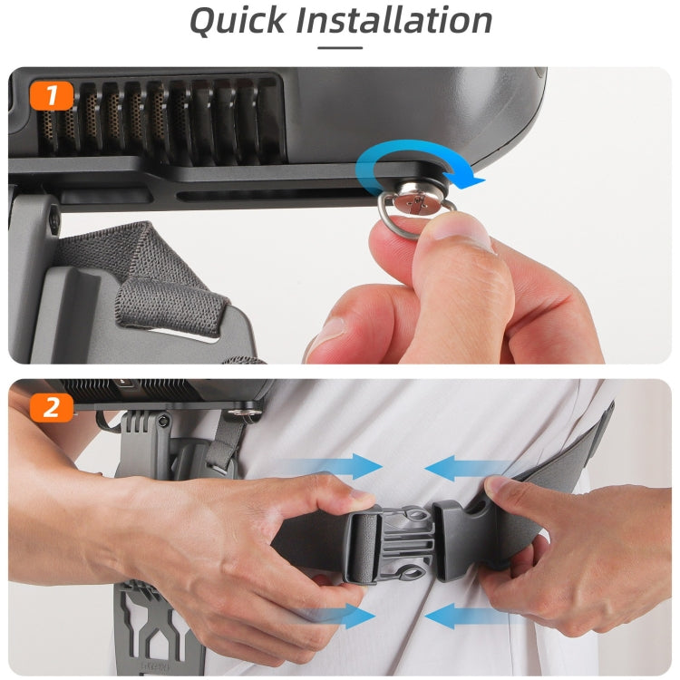 For DJI RC Plus Sunnylife Remote Control Waist Support Bracket Chest Strap (Grey) - free shipping - PMC TechLife - Order now!