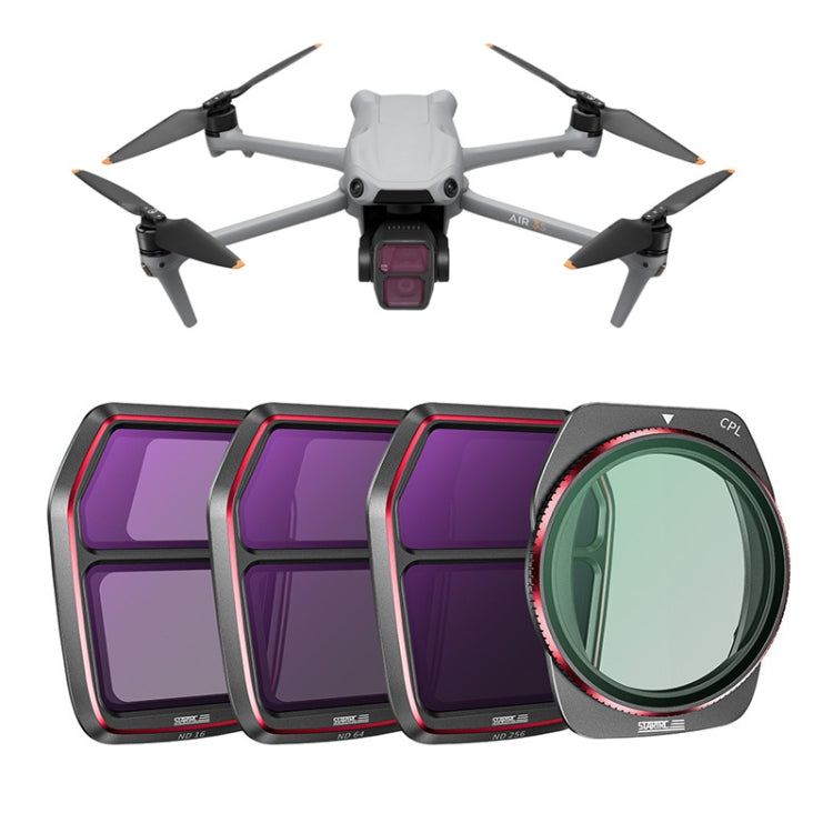 For DJI Air 3S STARTRC 4 in 1 ND16 ND64 ND256 CPL Lens Filter - free shipping - PMC TechLife - Order now!