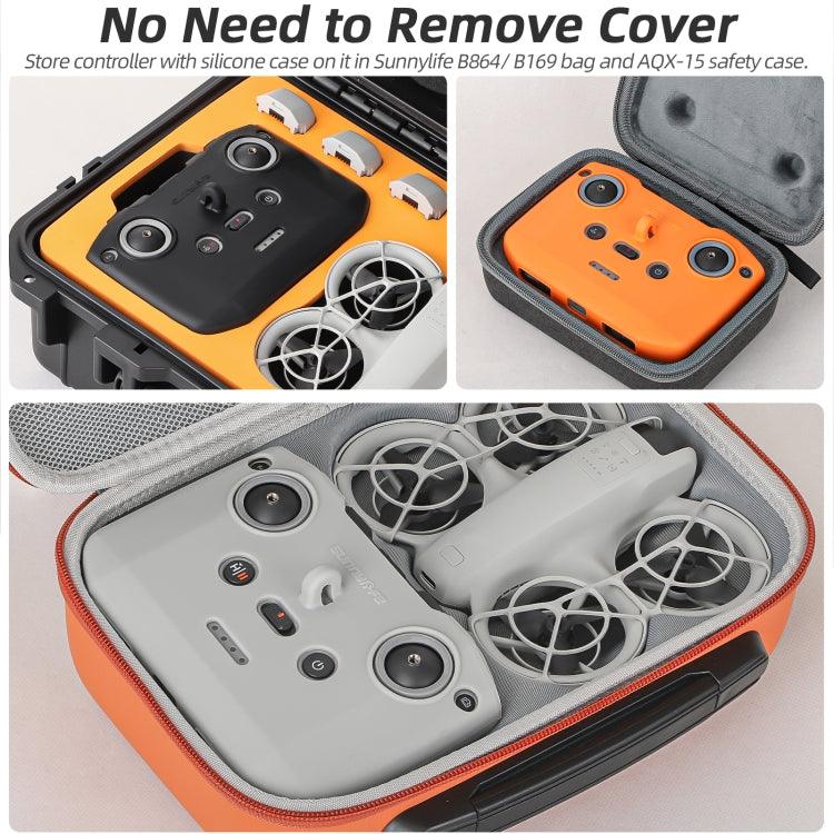For DJI Neo / Mini 4 Pro / RC-N3 / RC-N2 / RC-N1 Sunnylife Controller Protective Cover Silicone Case with Neck Strap (Orange) - free shipping - PMC TechLife - Order now!