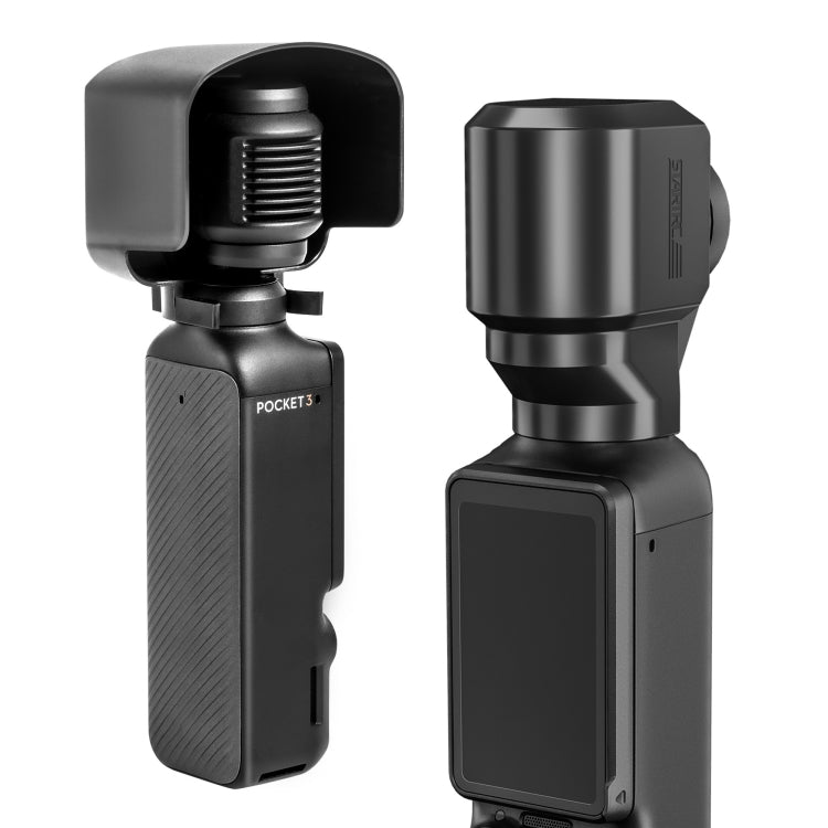 For DJI OSMO Pocket 3 STARTRC 2 in 1 Gimbal Camera Lens Cover Sunshade (Black) - Lens Accessories by STARTRC | Online Shopping South Africa | PMC TechLife | Buy Now Pay Later Mobicred
