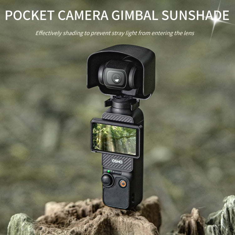 For DJI OSMO Pocket 3 STARTRC 2 in 1 Gimbal Camera Lens Cover Sunshade (Black) - Lens Accessories by STARTRC | Online Shopping South Africa | PMC TechLife | Buy Now Pay Later Mobicred