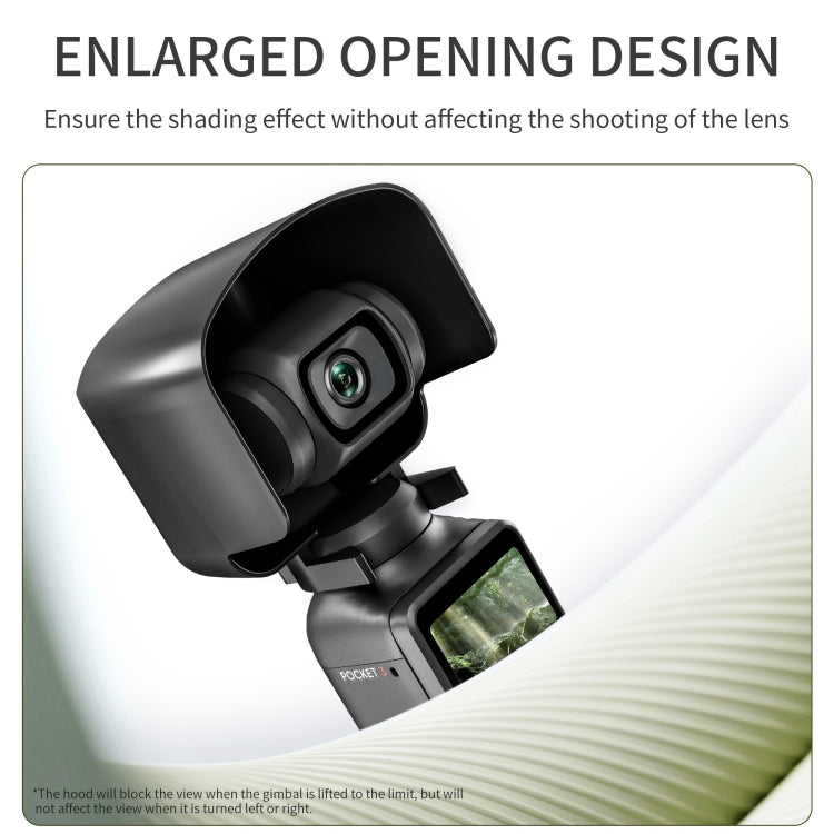 For DJI OSMO Pocket 3 STARTRC 2 in 1 Gimbal Camera Lens Cover Sunshade (Black) - Lens Accessories by STARTRC | Online Shopping South Africa | PMC TechLife | Buy Now Pay Later Mobicred