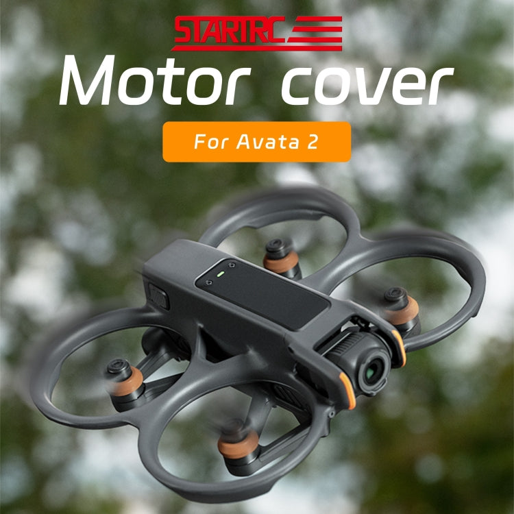 Fr DJI Avata 2 STARTRC Motor Protective Cover (Black+Orange) - Other by STARTRC | Online Shopping South Africa | PMC Jewellery | Buy Now Pay Later Mobicred