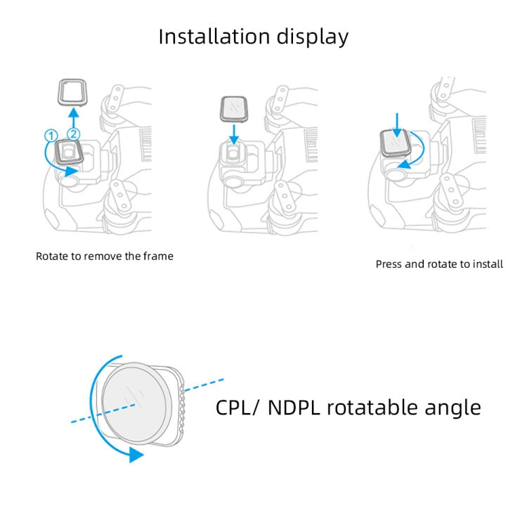 JSR Drone Variable VND 6-9 Stop Lens Filter for DJI MAVIC Air 2 - Mavic Lens Filter by JSR | Online Shopping South Africa | PMC Jewellery | Buy Now Pay Later Mobicred