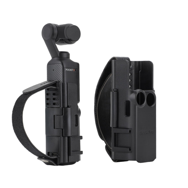 For DJI OSMO Pocket 3 Sunnylife Hand Band Protective Frame Cold Shoe Extension Handle Cover (Black) - Mount & Holder by Sunnylife | Online Shopping South Africa | PMC TechLife | Buy Now Pay Later Mobicred