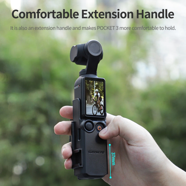For DJI OSMO Pocket 3 Sunnylife Hand Band Protective Frame Cold Shoe Extension Handle Cover (Black) - Mount & Holder by Sunnylife | Online Shopping South Africa | PMC TechLife | Buy Now Pay Later Mobicred