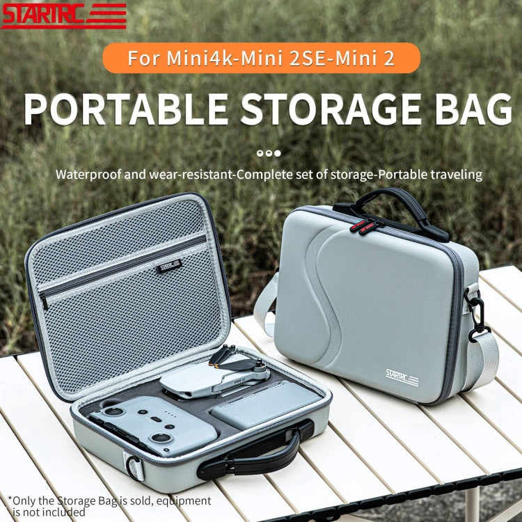 For Mini 4K / Mini 2 / Mini 2 SE STARTRC Waterproof Shoulder Storage Bag Handbag (Grey) - Backpacks & Bags by STARTRC | Online Shopping South Africa | PMC Jewellery | Buy Now Pay Later Mobicred