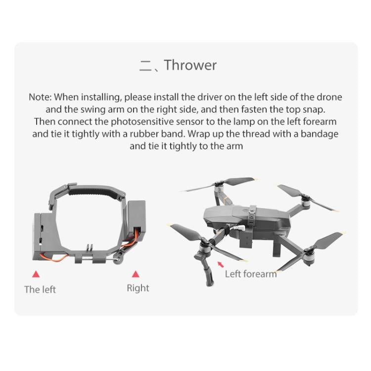 For DJI Mavic Pro BRDRC Air-Dropping System Thrower Parabolic (Grey) - free shipping - PMC TechLife - Order now!