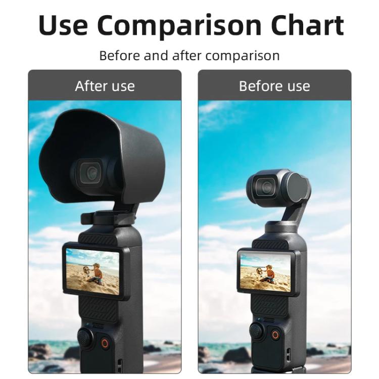 For DJI OSMO Pocket 3 BRDRC Sunshade Lens Protective Cover Hood (Black) - free shipping - PMC TechLife - Order now!