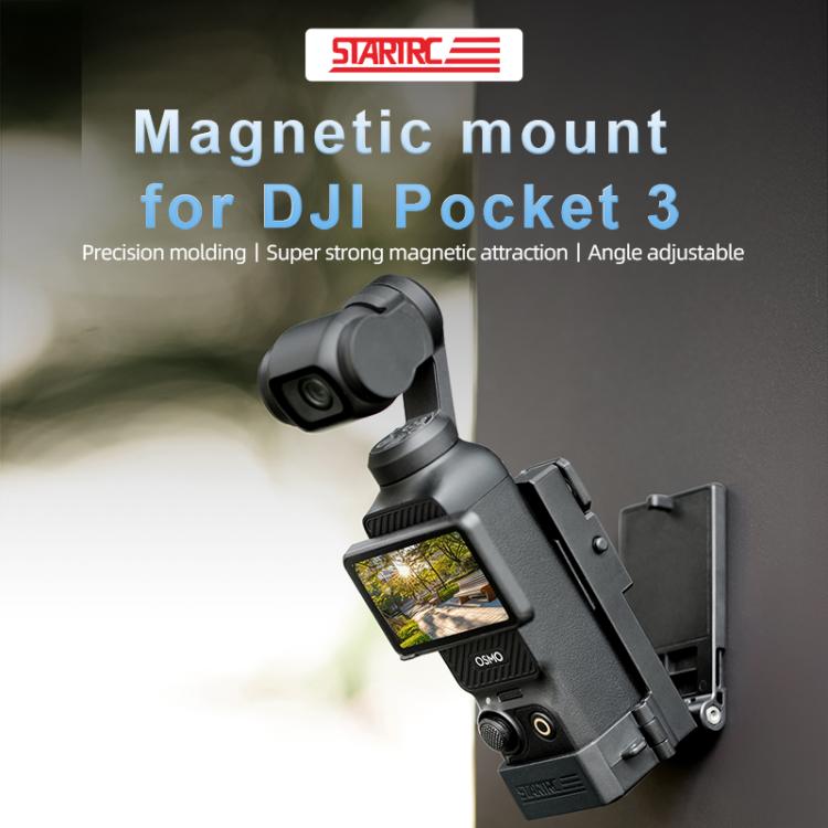 For DJI Osmo Pocket 3 STARTRC Folding Magnetic Mount Base Fixed Bracket (Black) - free shipping - PMC TechLife - Order now!