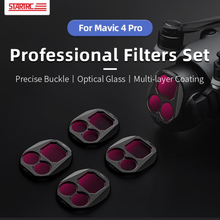 For DJI Mavic 4 Pro STARTRC 4 in 1 ND8 ND16 ND32 ND64 Lens Filter Kit - free shipping - PMC TechLife - Order now!