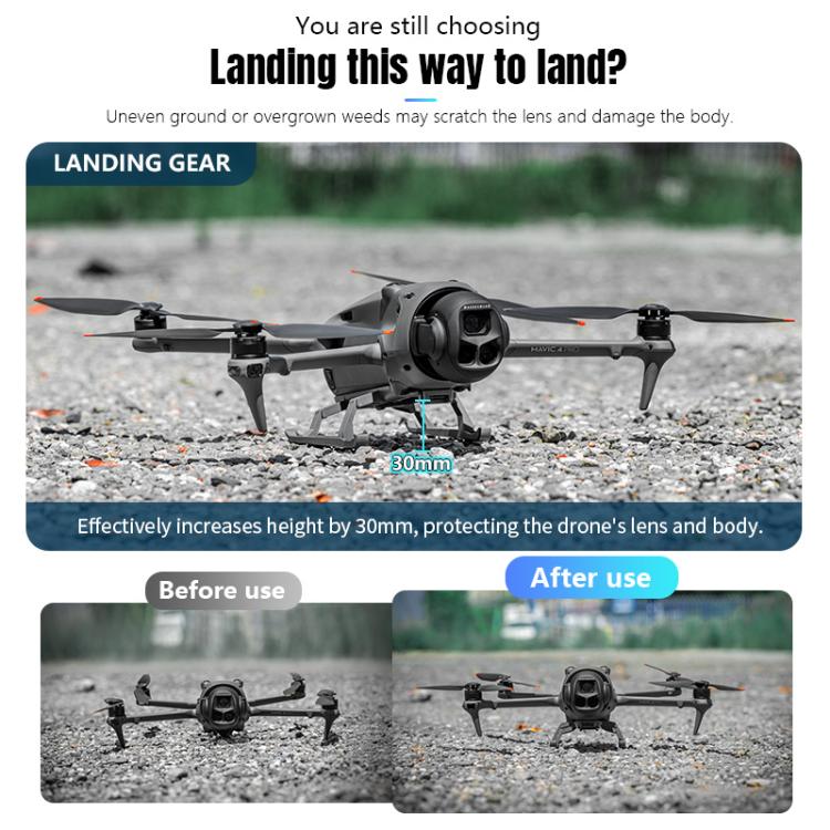 For DJI Mavic 4 Pro STARTRC Sled Anti-fall Anti-dirt Heightened Landing Gear Training Rack (Grey) - free shipping - PMC TechLife - Order now!