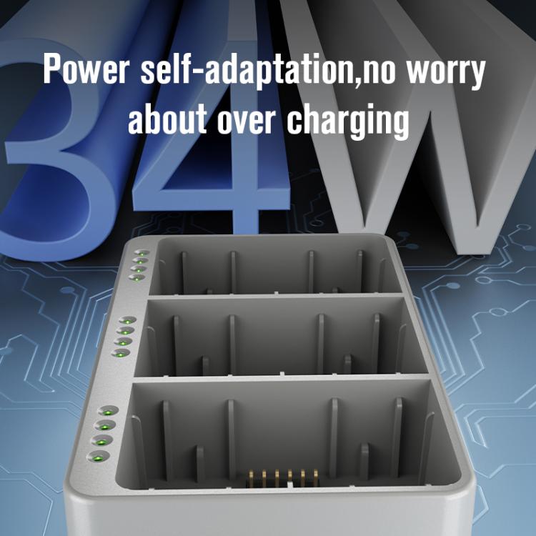 For DJI Mini 3 Pro STARTRC 3 in 1 Charging Butler Battery Charger (Grey) - free shipping - PMC TechLife - Order now!