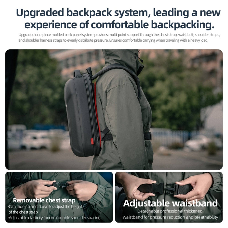 STARTRC Hard Shell Waterproof Shoulders Bag Backpack for DJI Mavic 3 Pro / Mavic 3 Classic (Black) - free shipping - PMC TechLife - Order now!