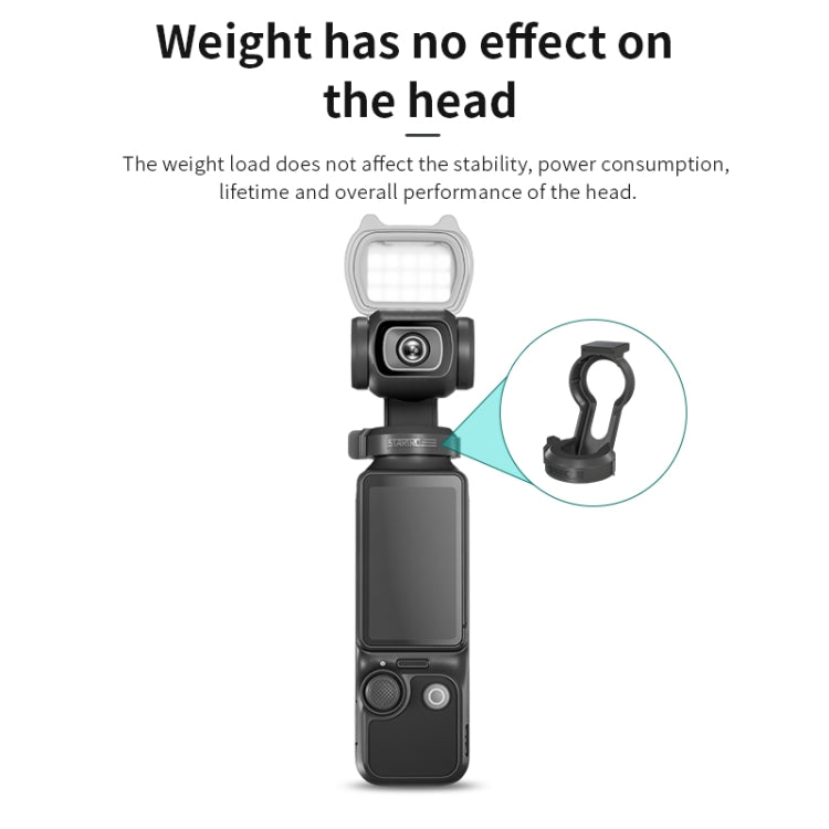 For DJI Pocket 3 STARTRC Cat-ears Magnetic Fill Light  with Holder Clip Kit (Grey) - free shipping - PMC TechLife - Order now!