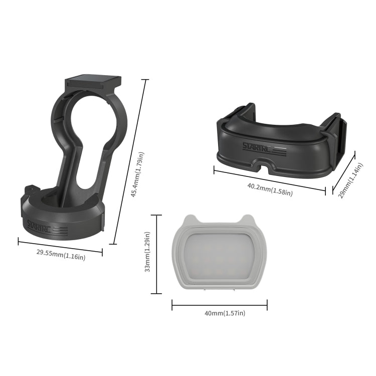 For DJI Pocket 3 STARTRC Cat-ears Magnetic Fill Light  with Holder Clip Kit (Grey) - free shipping - PMC TechLife - Order now!