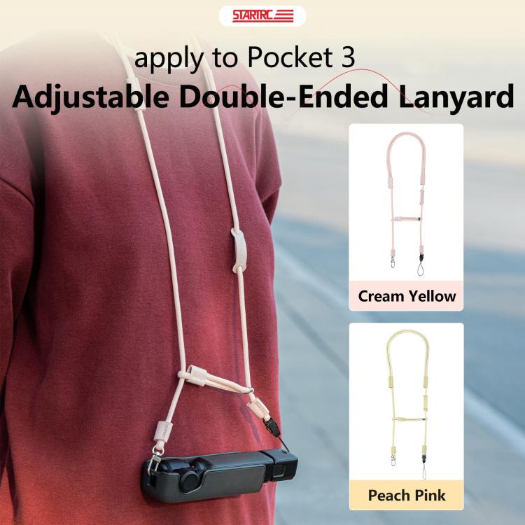 For DJI Pocket 3 STARTRC Adjustable Double-Ended Neck Strap (Yellow) - free shipping - PMC TechLife - Order now!