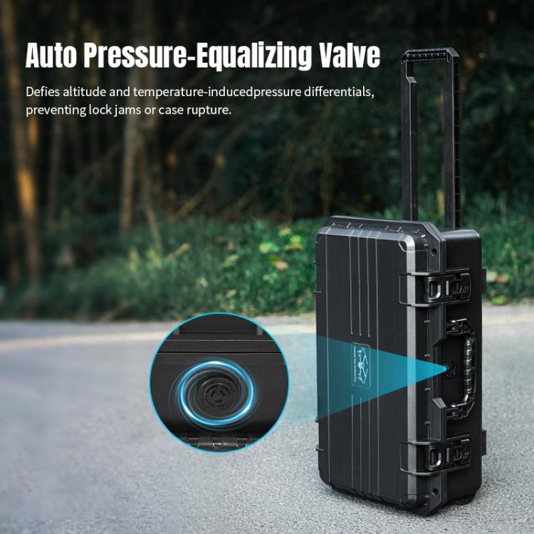 Portable Box Sealed Waterproof Trolley Suitcase For DJI Mavic 4 Pro / Mavic 3 / Air 3 (Black) - free shipping - PMC TechLife - Order now!