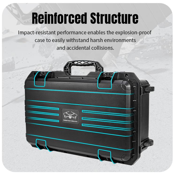 Portable Box Sealed Waterproof Trolley Suitcase For DJI Mavic 4 Pro / Mavic 3 / Air 3 (Black) - free shipping - PMC TechLife - Order now!