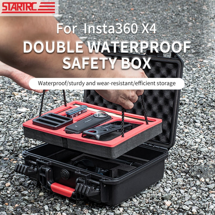 For Insta360 X4 STARTRC Waterproof EVA ABS Dual-layer Suitcase Storage Box (Black) - free shipping - PMC TechLife - Order now!