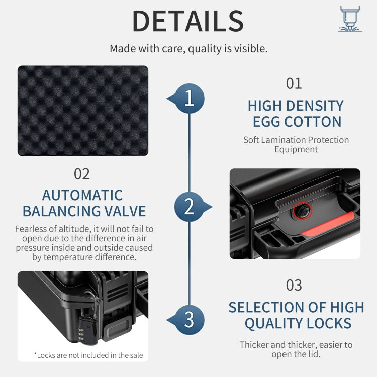 For Insta360 X4 STARTRC Waterproof EVA ABS Dual-layer Suitcase Storage Box (Black) - free shipping - PMC TechLife - Order now!