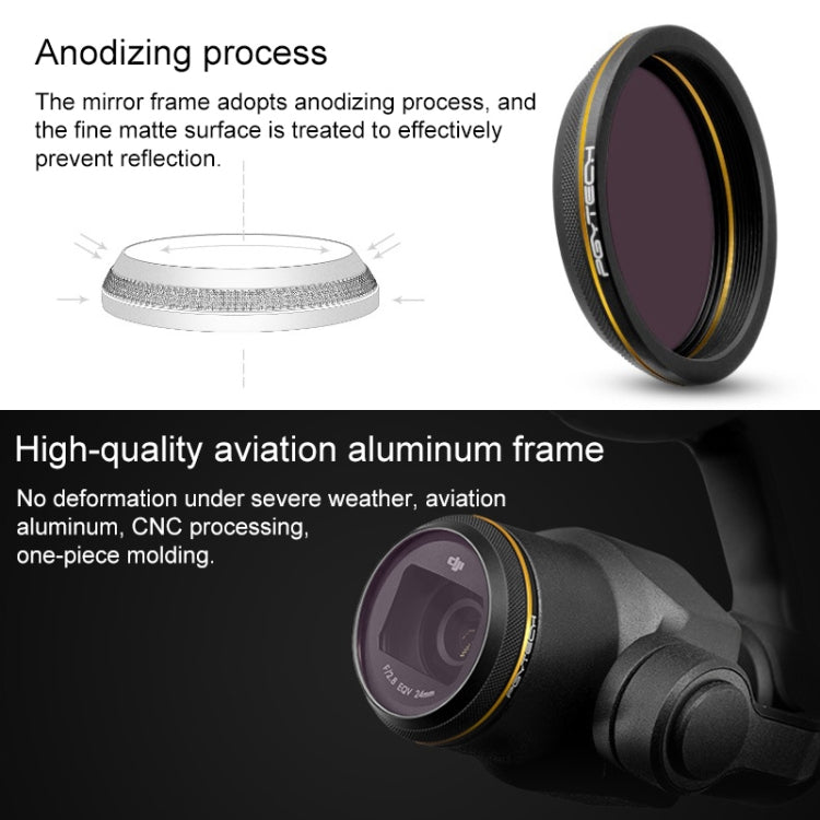 PGYTECH X4S-HD ND4 Gold-edge Lens Filter for DJI Inspire 2 / X4S Gimbal Camera Drone Accessories -  by PGYTECH | Online Shopping South Africa | PMC TechLife | Buy Now Pay Later Mobicred