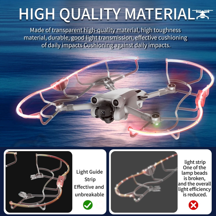 For DJI Mini 3 / Mini 3 Pro STARTRC Drone LED Propeller Protective Guard Anti-collision Ring (Transparent) - Others by STARTRC | Online Shopping South Africa | PMC Jewellery | Buy Now Pay Later Mobicred