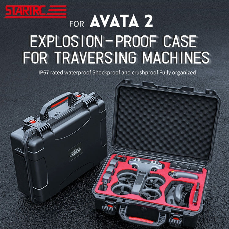 For DJI Avata 2 STARTRC M2 ABS Waterproof Shockproof Suitcase Storage Box (Black) - Cases & Bags by STARTRC | Online Shopping South Africa | PMC Jewellery | Buy Now Pay Later Mobicred