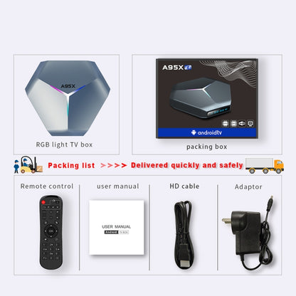 A95X F4 8K UHD Smart TV BOX Android 10.0 Media Player with Remote Control, Amlogic S905X4 Quad Core Cortex-A55 up to 2.0GHz, RAM: 2GB, ROM: 16GB, 2.4GHz/5GHz WiFi, Bluetooth, UK Plug((Metallic Blue)) - Amlogic S905 by PMC Jewellery | Online Shopping South Africa | PMC Jewellery | Buy Now Pay Later Mobicred