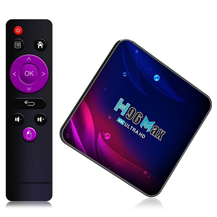 H96 Max V11 4K Smart TV BOX Android 11.0 Media Player with Remote Control, RK3318 Quad-Core 64bit Cortex-A53, RAM: 4GB, ROM: 32GB, Support Dual Band WiFi, Bluetooth, Ethernet, EU Plug - RK3318 by PMC Jewellery | Online Shopping South Africa | PMC Jewellery | Buy Now Pay Later Mobicred