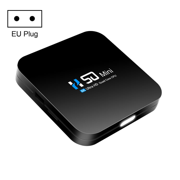 H50 Mini 4K Smart Network TV Box, Android 10.0, RK3318 Quad Core, 2GB+32GB, EU Plug - RK3318 by PMC TechLife | Online Shopping South Africa | PMC TechLife | Buy Now Pay Later Mobicred