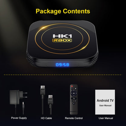 HK1 RBOX-H8S 4K Ultra HD Android 12.0 Smart TV Box with Remote Control, Allwinner H618 Quad-Core, 2GB+16GB(EU Plug) - Others by PMC Jewellery | Online Shopping South Africa | PMC Jewellery | Buy Now Pay Later Mobicred