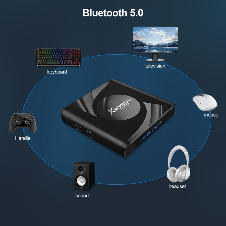 X88 Pro 13 Android 13.0 Smart TV Box with Remote Control, RK3528 Quad-Core, 2GB+16GB (US Plug) - Others by PMC TechLife | Online Shopping South Africa | PMC TechLife | Buy Now Pay Later Mobicred